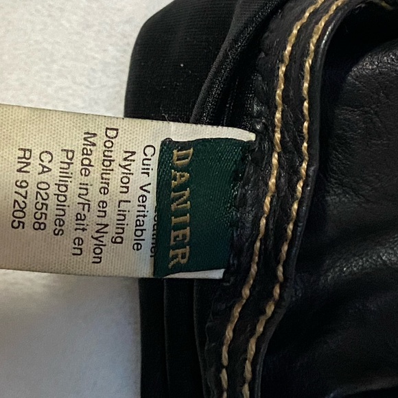 Daniel Black leather Gloves W Sz M - Picture 3 of 3